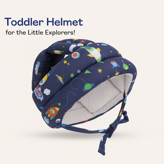 Giggli Baby Safety Helmet | 360° Head Guard with Cushion, Ear & Size Adjustment (Navy Blue)