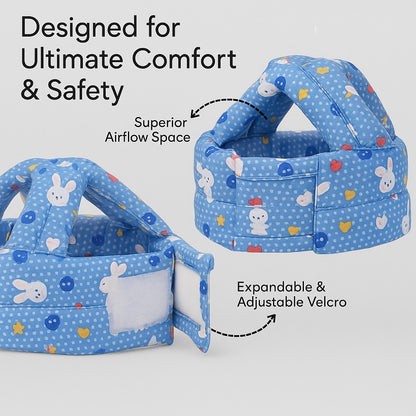 Giggli Baby Safety Helmet | 360° Head Guard with Cushion, Ear & Size Adjustment  (Navy Blue)