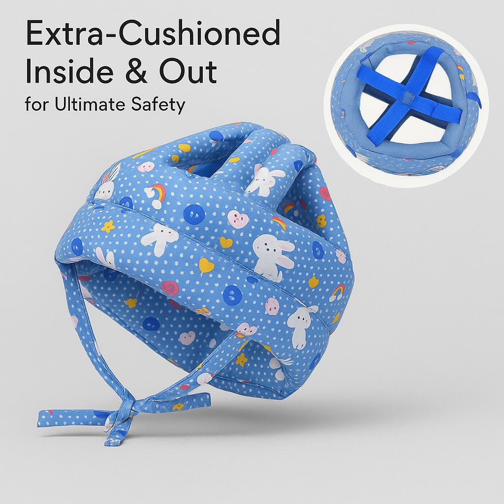 Giggli Baby Safety Helmet | 360° Head Guard with Cushion, Ear & Size Adjustment  (Navy Blue)