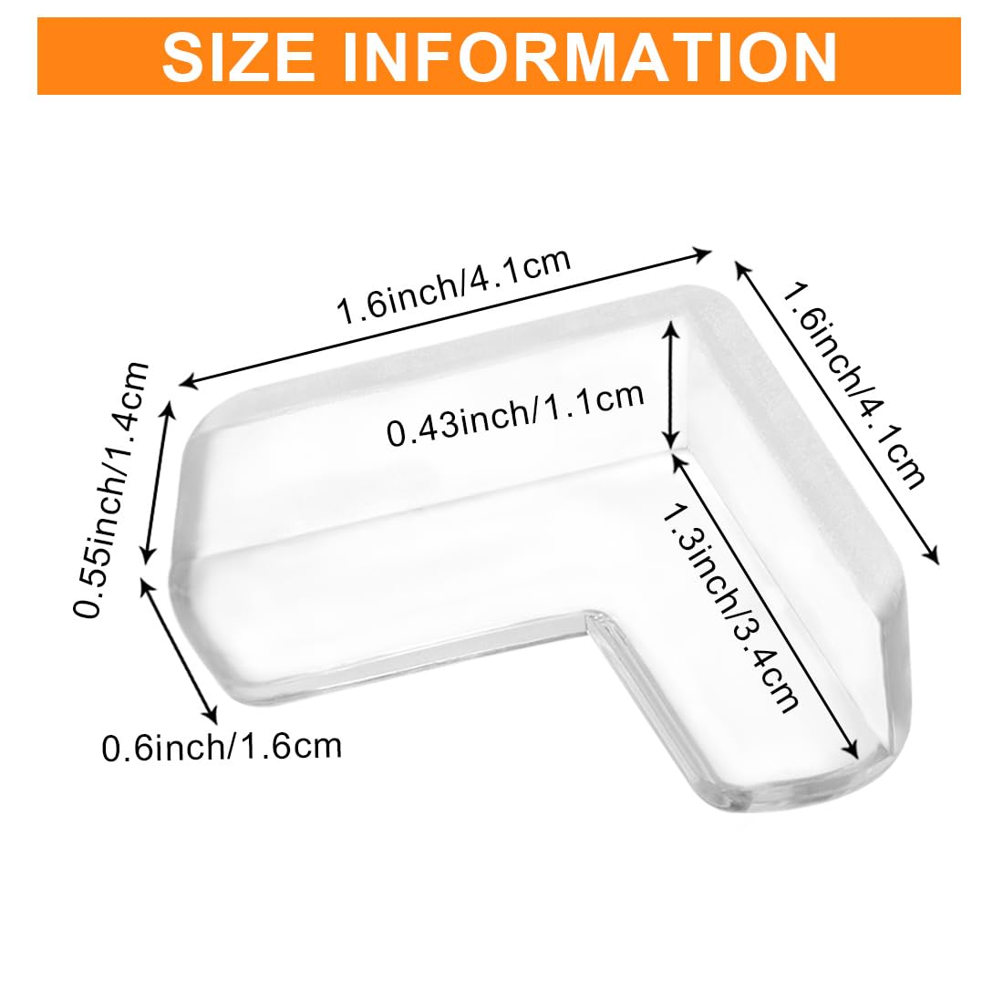 Giggli L-Shape Silicone Corner Guards | Baby Safety Edge Protector, Transparent Corner Protectors