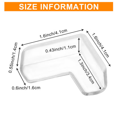 Giggli L-Shape Silicone Corner Guards | Baby Safety Edge Protector, Transparent Corner Protectors