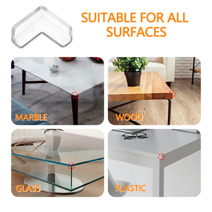 Giggli L-Shape Silicone Corner Guards | Baby Safety Edge Protector, Transparent Corner Protectors