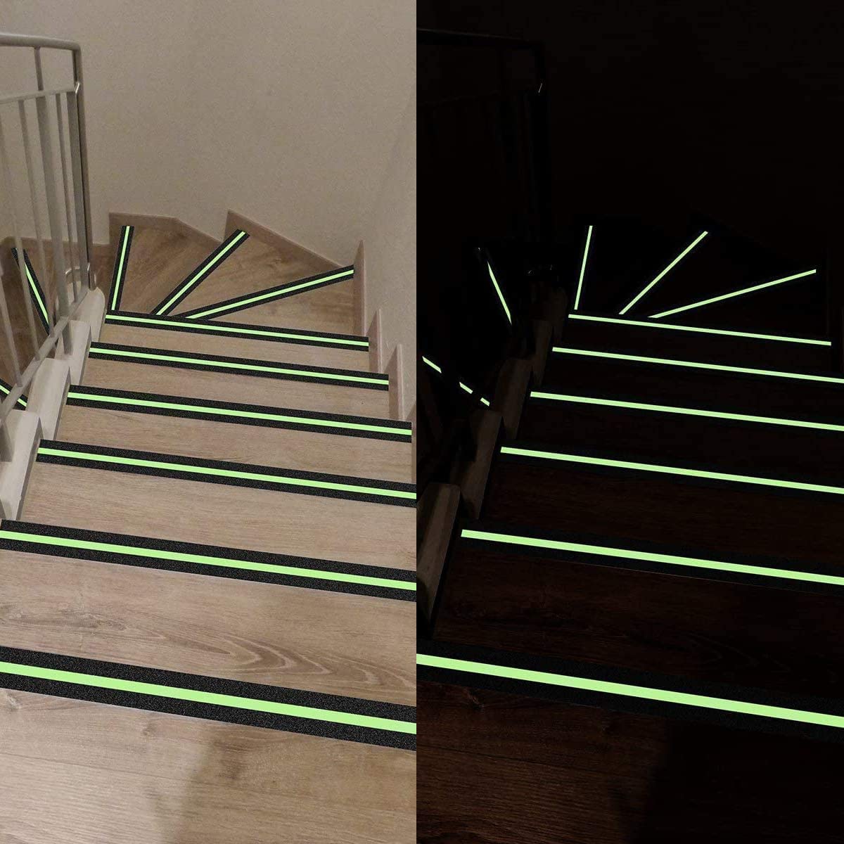 INFINEXUS Anti Slip Grip Tape,Non-Slip Traction Tapes With Glow In The Dark Reduce The Risk Of Slipping For Indoor Or Outdoor Stair Tread Step And Other Slippery Surfaces,2 InchX5 Metre