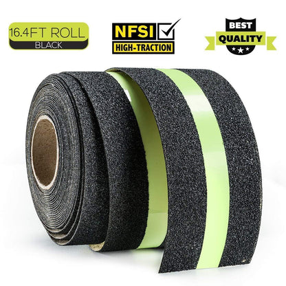 INFINEXUS Anti Slip Grip Tape,Non-Slip Traction Tapes With Glow In The Dark Reduce The Risk Of Slipping For Indoor Or Outdoor Stair Tread Step And Other Slippery Surfaces,2 InchX5 Metre