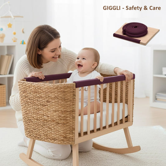 GIGGLI™ Brown Edge Guard 2 Meter – Baby Proofing Foam Edge Protector for Tables, Furniture & Sharp Corners (PACK OF 1)