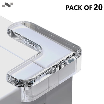 Giggli L-Shape Silicone Corner Guards | Baby Safety Edge Protector, Transparent Corner Protectors