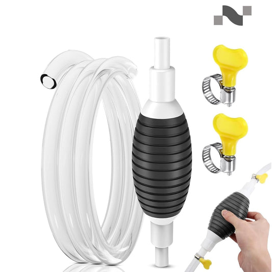 INFINEXUS Manual Fuel Transfer Pump 2 m | Siphon Pump for Petrol, Diesel, Oil & Water